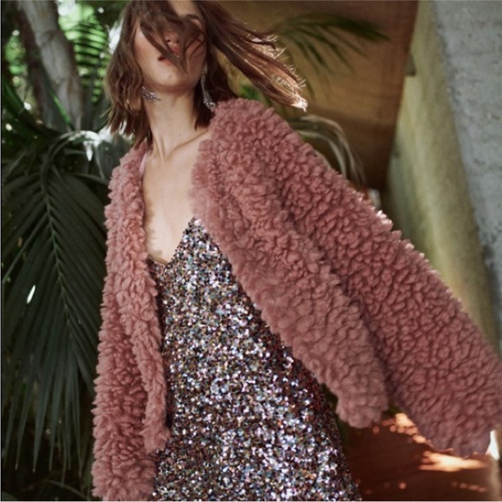 Olivaceous rainbow sequin party dress